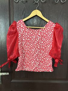 Puff Sleeve Heart Top