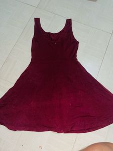 Burgundy Skater Dress