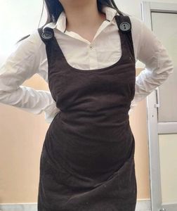 Brown Pinafore Dress