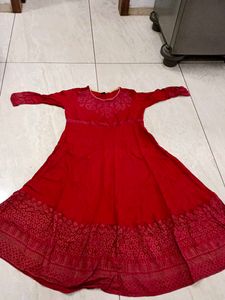 Red Embroidered Dress