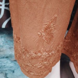 Chikankari Lakhnowi Rayon Kurti Set