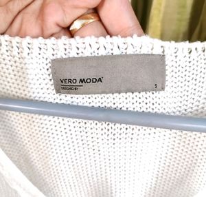 Vero Moda White &amp; Blue Ombre-dyed Y2K Top ❤️