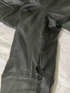 Stylish Black Faux Leather Jacket