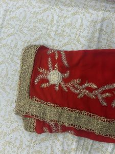 Elegant Orange Red Saree