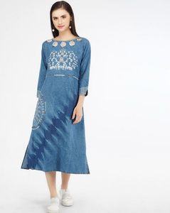 Denim Dress For Women Midi Length