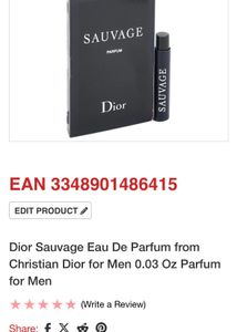 AUTHENTIC Dior Sauvage Sample Perfume 1 ML 🖤