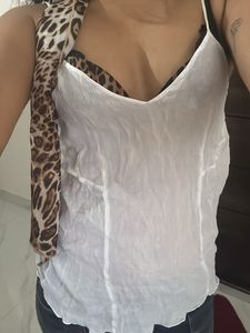 White Sleeveless Top