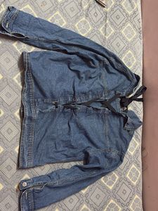 Unique Tie Up Back Denim Jacket