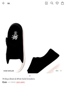 🌟YK Brand kids Black &amp; white casual shoes for 6-8