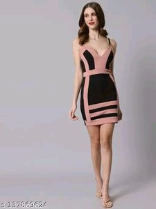 Sleevless Pink Women Dress