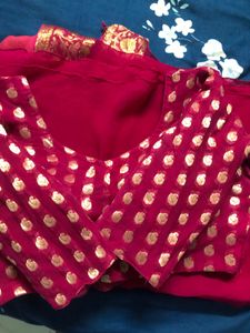 Semi Crushed Saree