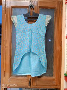Banarsi Fabric High Low Rise Top