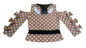 Cute Brown Polka Dots Top