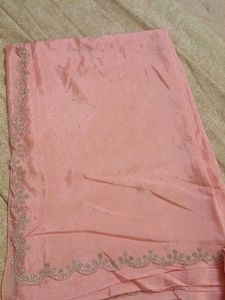 Peach Saree