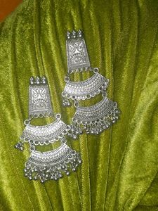 Girls And Women Party Wear Sliver Oxidized Black E