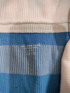 Striped Sleeveless Button-Up Top
