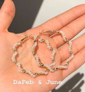 Pearl hoop earrings