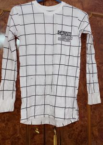 White Checkered Tshirt
