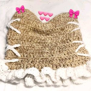 Handmade Crochet Cat Ear Beanie
