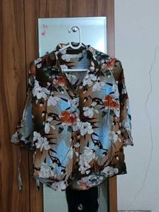 Floral Print Button-Down Shirt