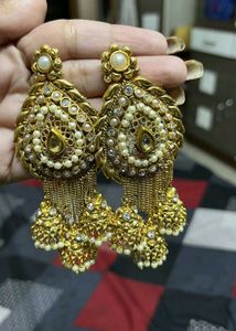 Gold Jhumka Earrings