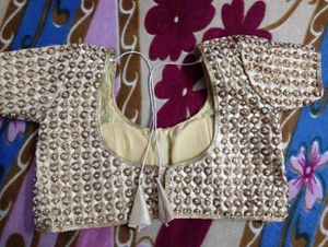 Embroidered Golden Blouse