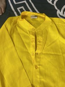 Yellow Long Sleeve Kurta