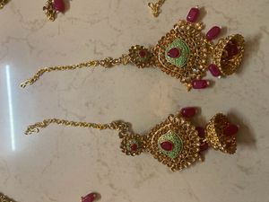 Mint And Ruby Pink Bridal set