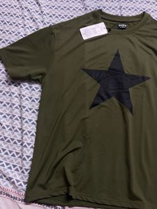 Olive Green Graphic T-Shirt