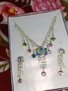 Branded Diamond Multicolour Necklace