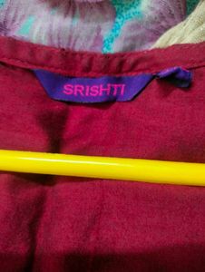 Maroon Anarkali free Size Kurti.