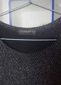 Sparkly Black Long Sleeve Top