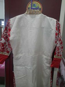 Elegant Embroidered Red Kurti