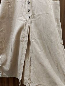 Versatile Khaki Linen Blend Tunic Dress