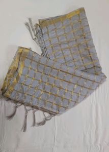 Dupatta Gray And Golden