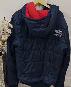 Stylish Navy Blue Padded Jacket