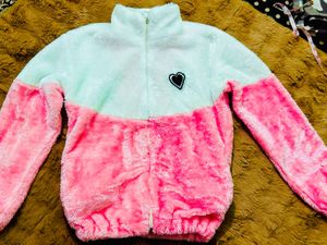 Pastel Color Block Fuzzy Jacket Never Used