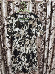 Abstract Print Day Dress