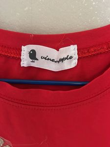 Red Embellished T-Shirt