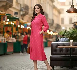 Elegant Pink Flare Kurta