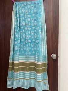 Classy Light Blue Printed Dupatta