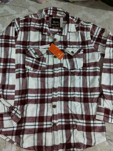 Flannel Plaid Shirt Winter Size - M