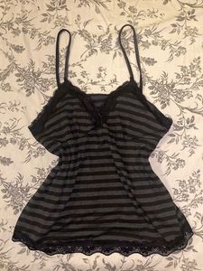 Striped Lace Cami Top