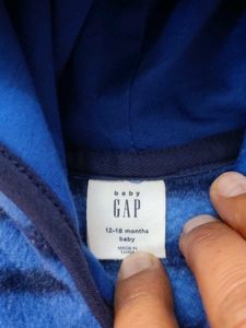GAP Kids Blue Striped Fleece Romper