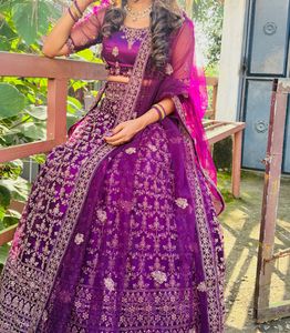 Elegant Purple Lehenga Choli