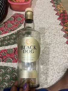 Empty Black Dog Bottle