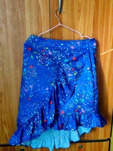 Blue Starry Wrap Skirt