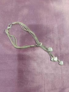 Heart Charm Silver Bracelet