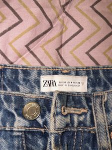Zara Ripped Wide Leg Jeans
