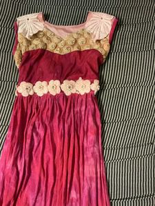 Elegant Pink Tie-Dye Maxi Dress